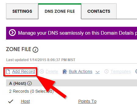 Add a DNS record