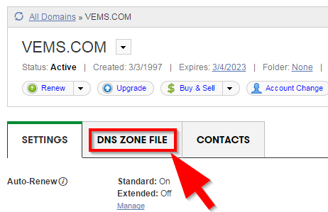 DNS Zone File